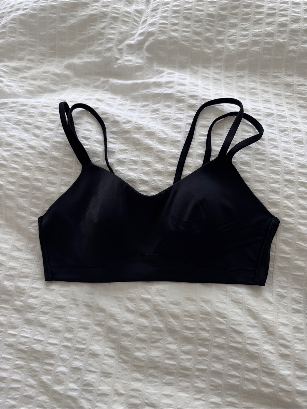 lululemon athletica Black Double-Strap Seamless Bralette Like A Cloud 8